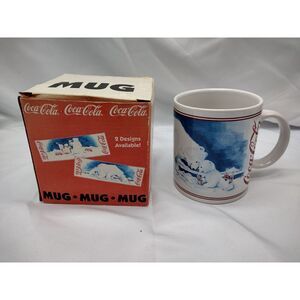 Coca-Cola Polar Bear Mug In Box 1996 Vintage Pop Culture Americana Christmas